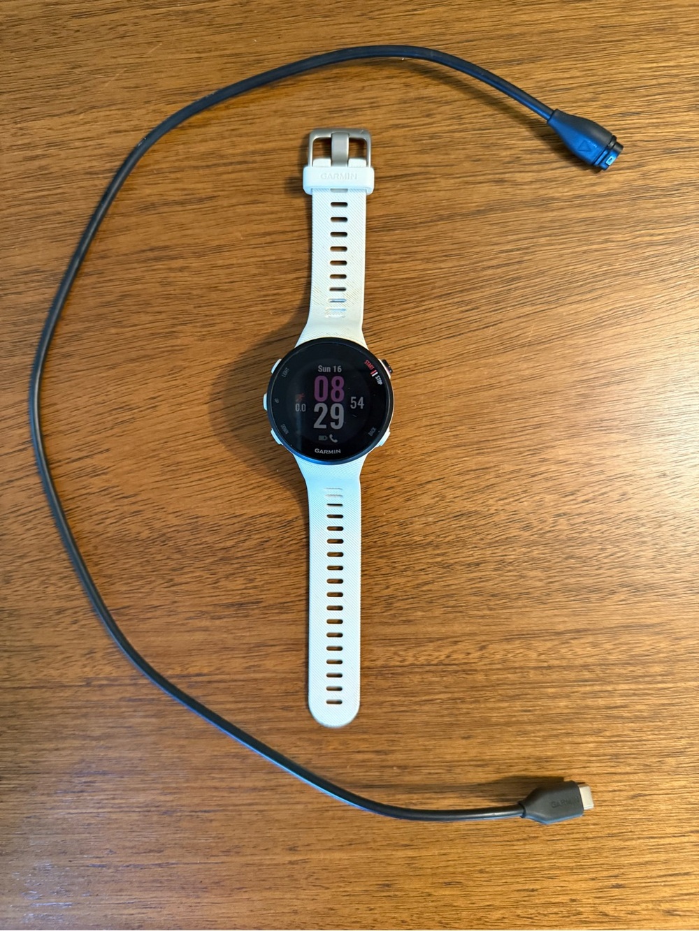Garmin Forerunner 45S White Fitness GPS Smartwatch in great condition